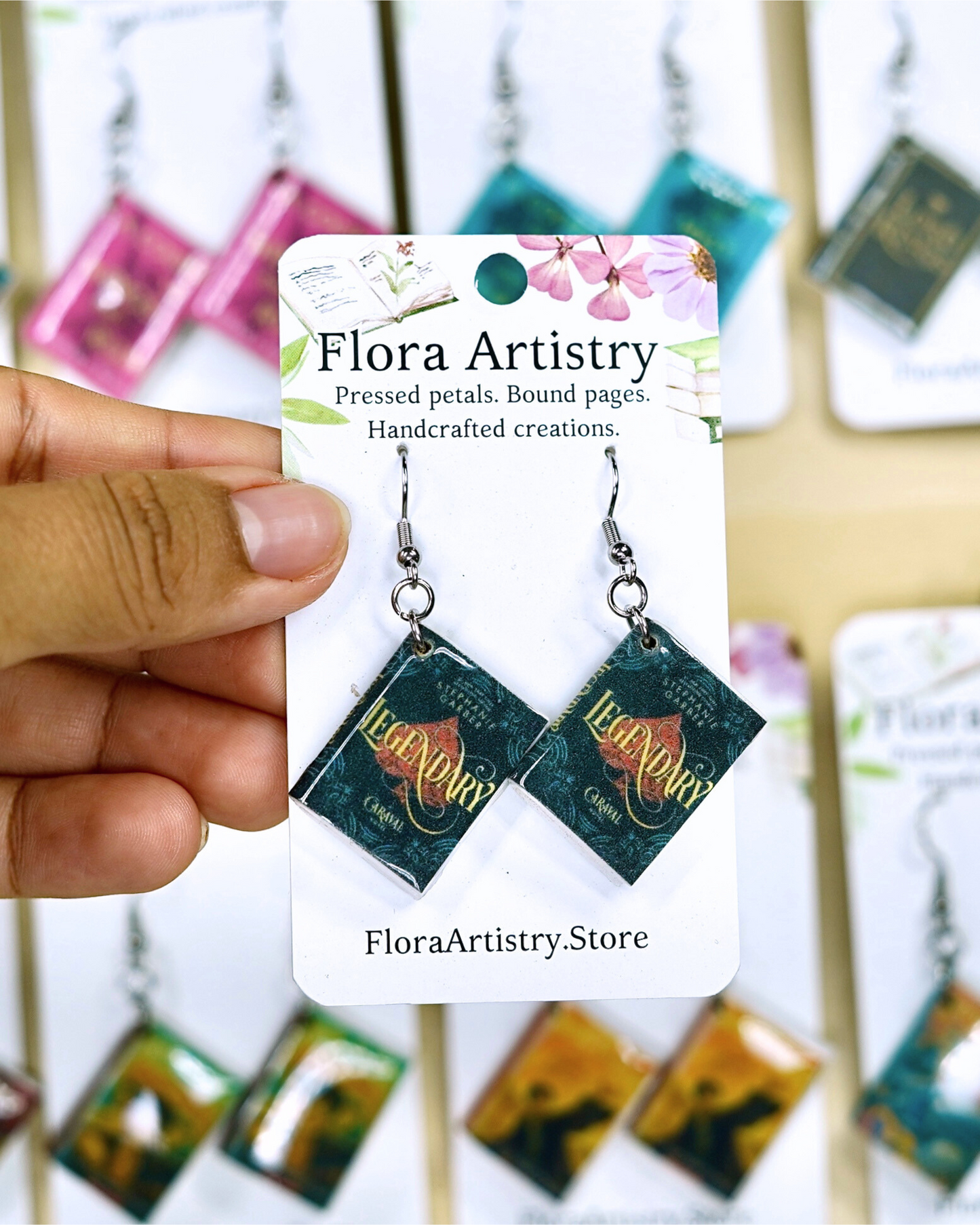 Custom Miniature Book Cover Earrings - Pick Your Own Cover
