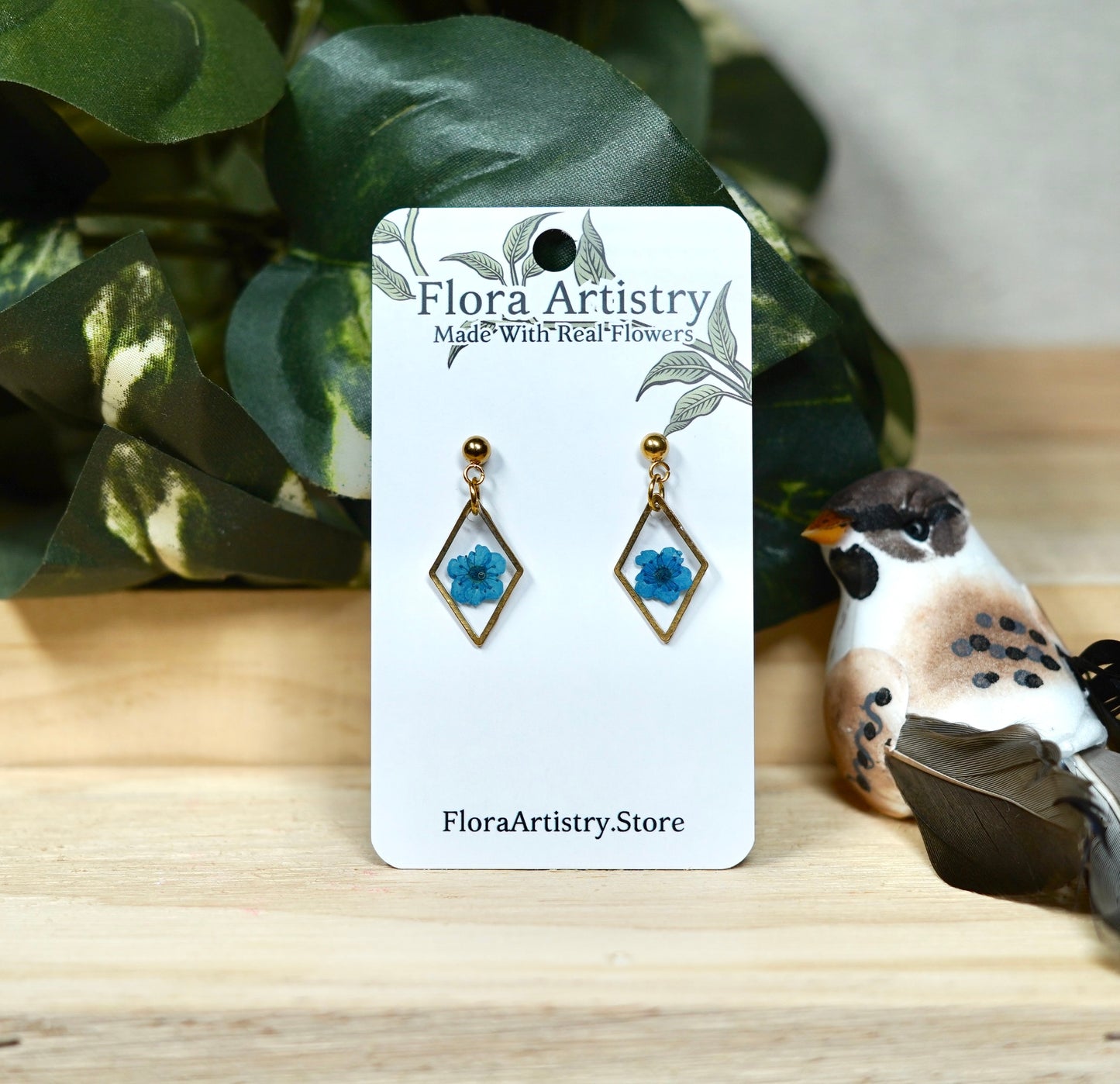 Diamond Dangle Stud Earrings - 10 Colors
