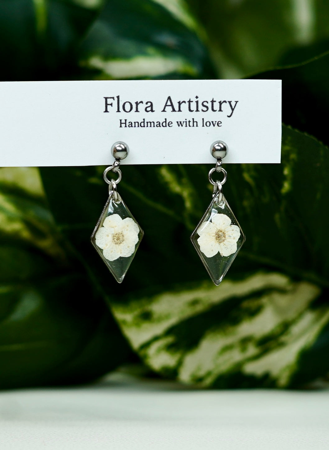 Diamond Dangle Stud Earrings - 10 Colors