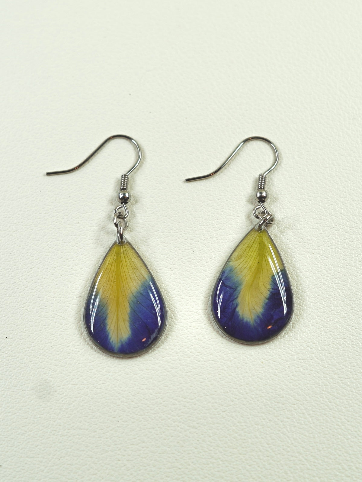 Butterfly Pea Petal Teardrop Earrings