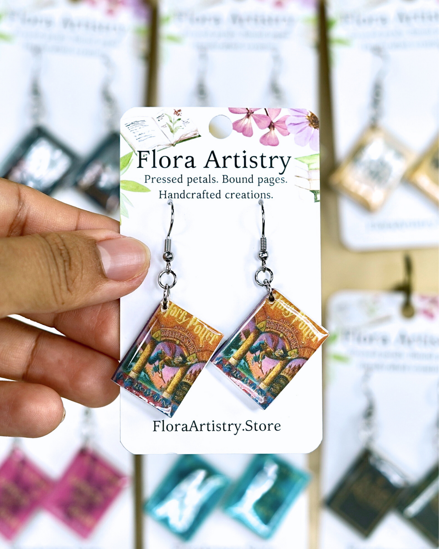 Custom Miniature Book Cover Earrings - Pick Your Own Cover