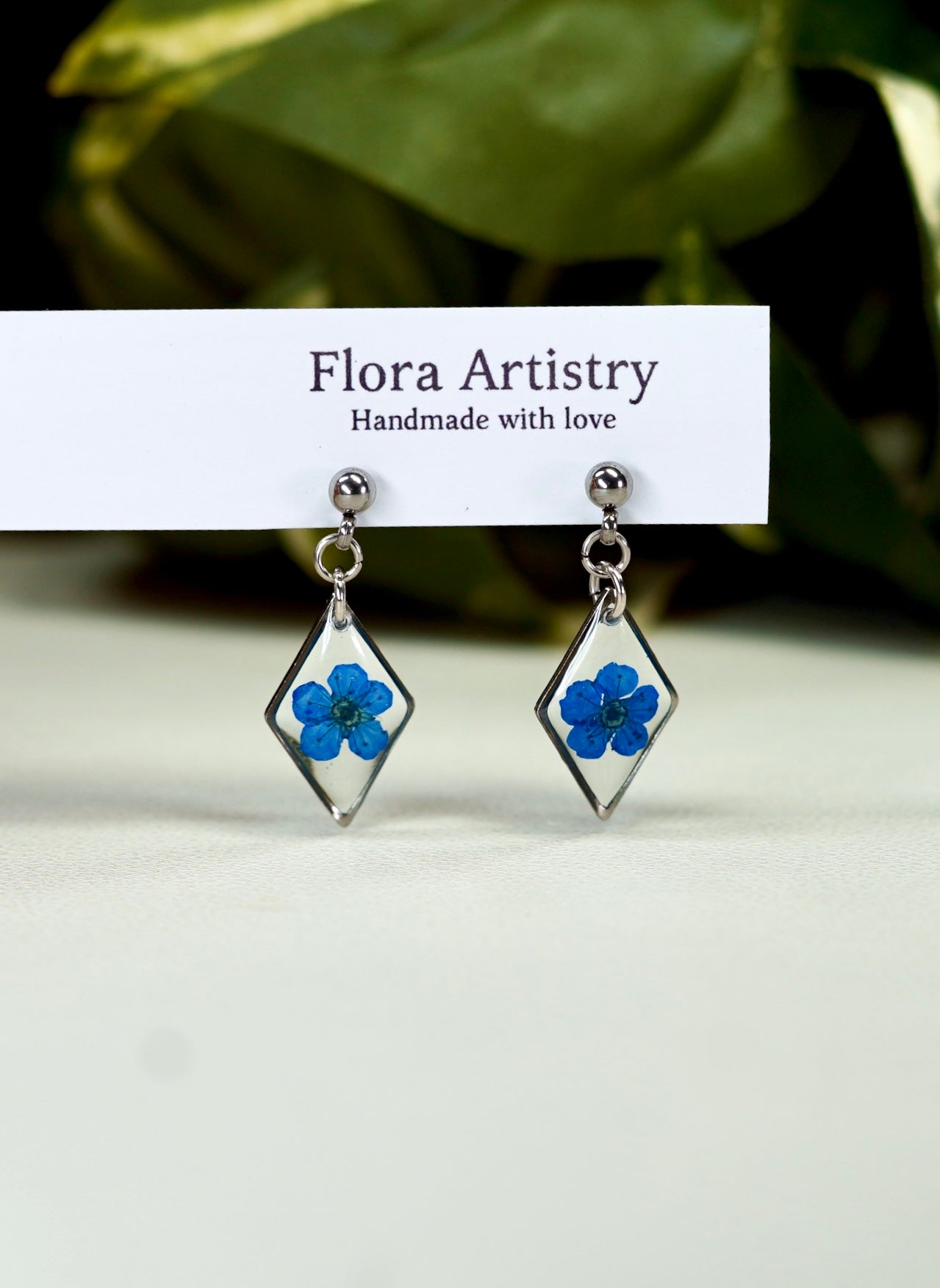 Diamond Dangle Stud Earrings - 10 Colors