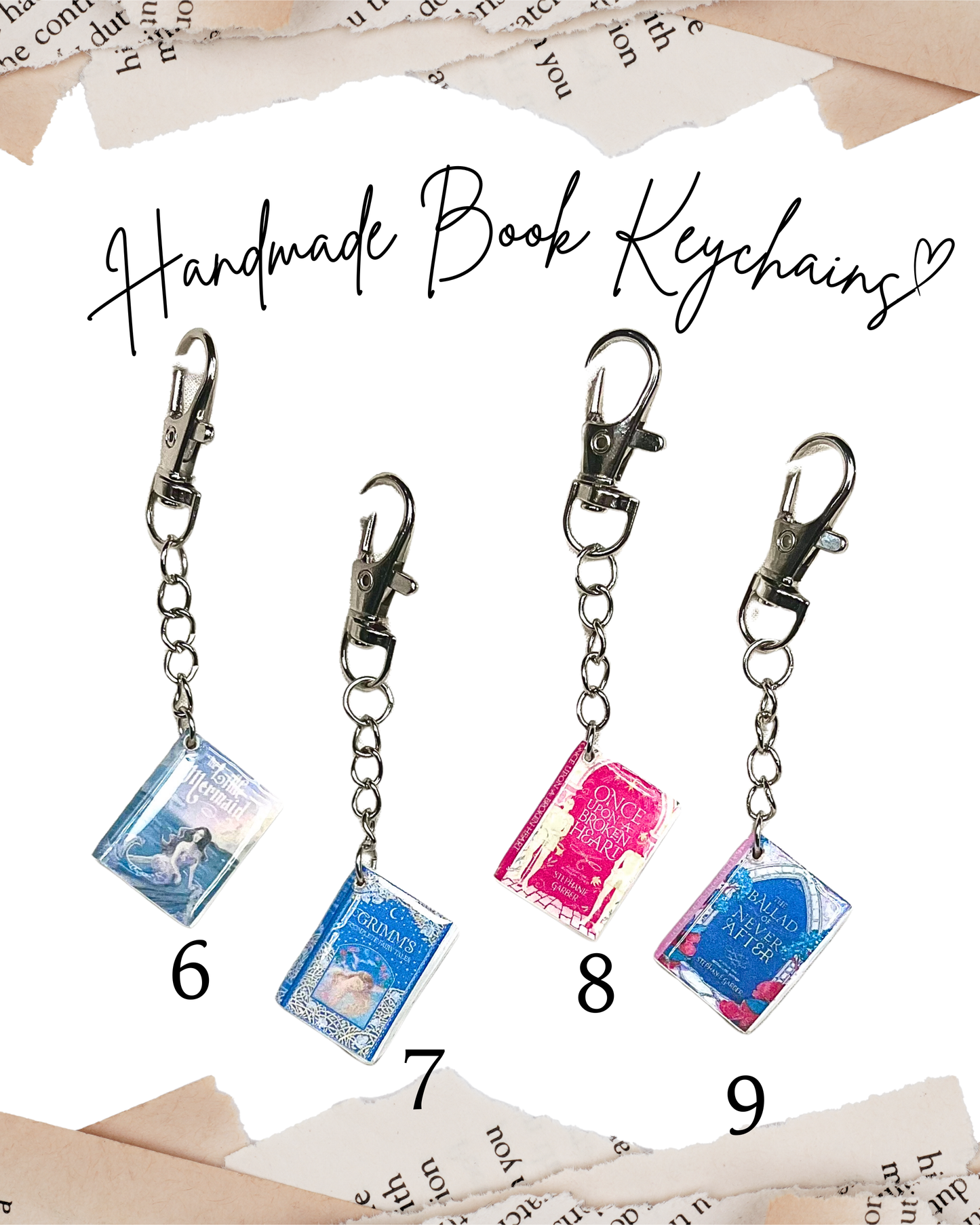 Custom Miniature Book Cover Keychain - Pick Your Own Cover