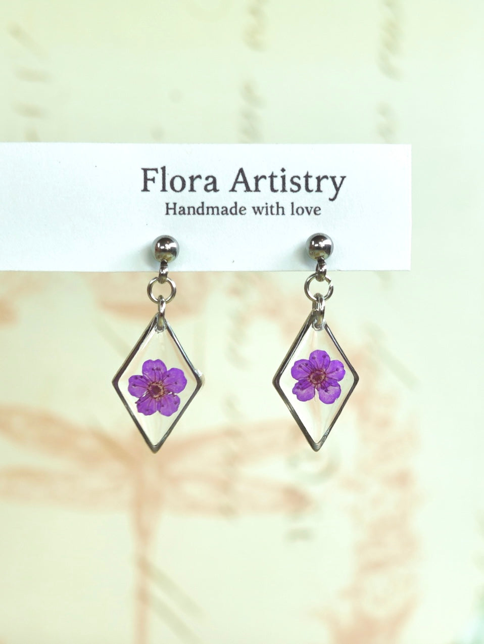 Diamond Dangle Stud Earrings - 10 Colors
