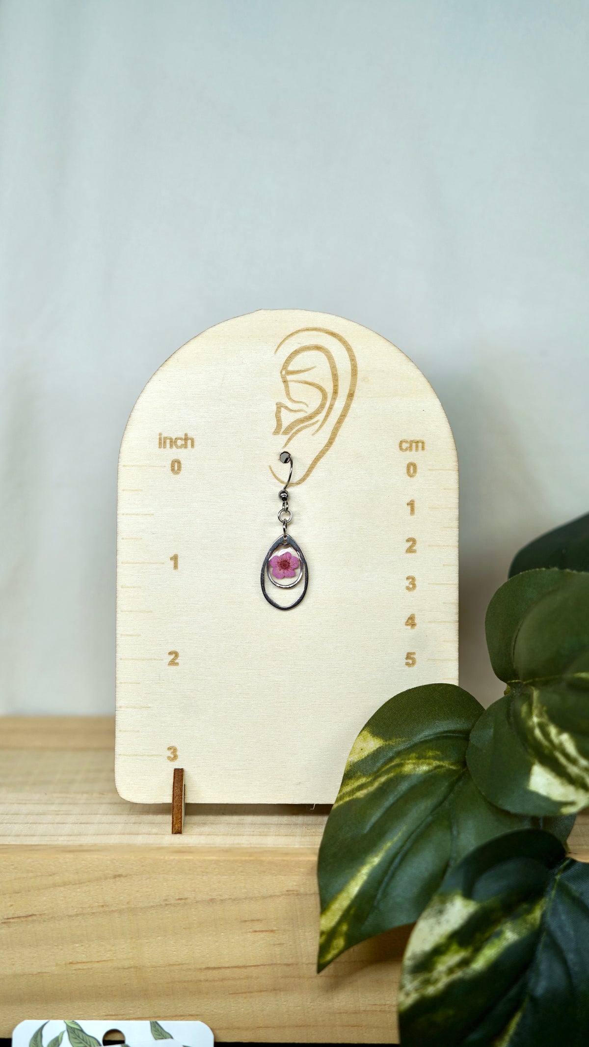 Dangle Teardrop Pink Earring