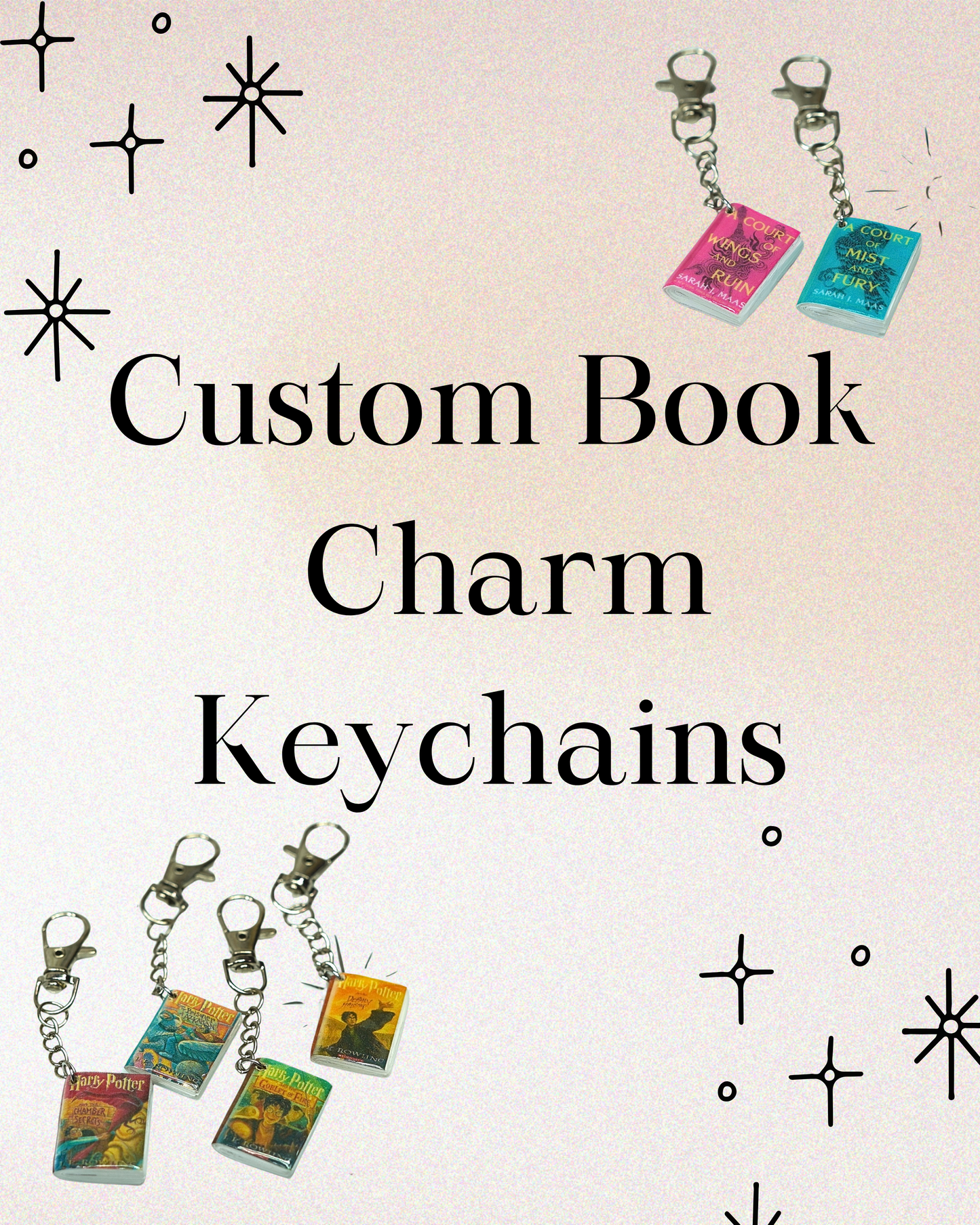 Custom Miniature Book Cover Keychain - Pick Your Own Cover