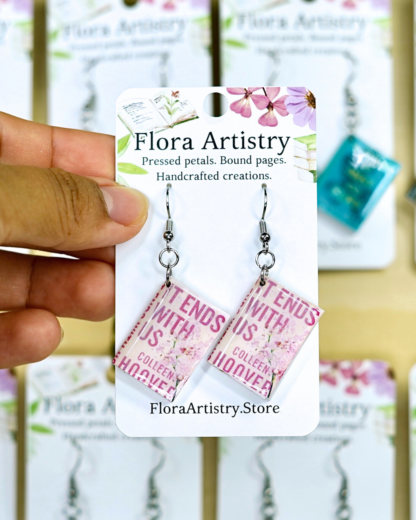Custom Miniature Book Cover Earrings - Pick Your Own Cover
