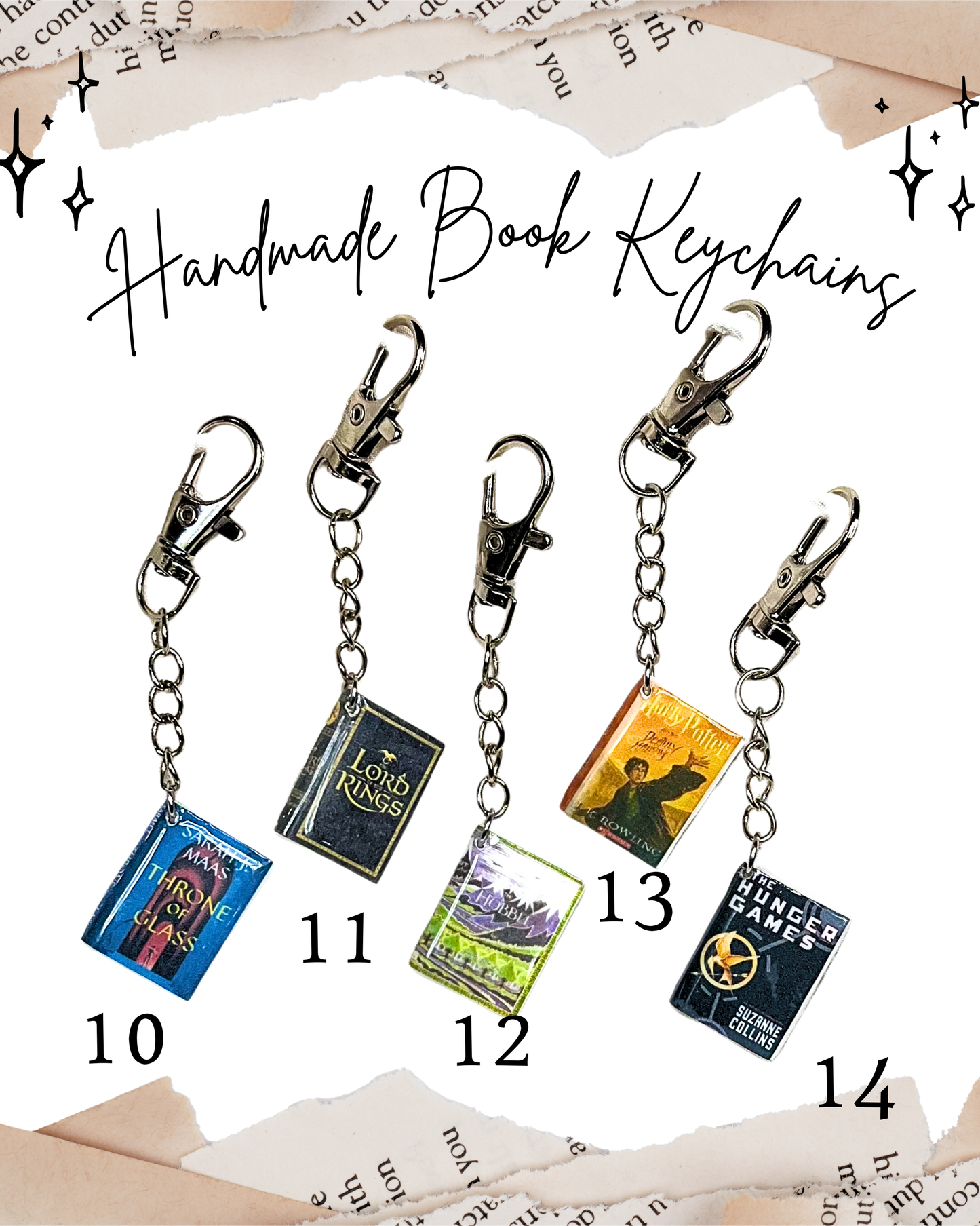 Custom Miniature Book Cover Keychain - Pick Your Own Cover