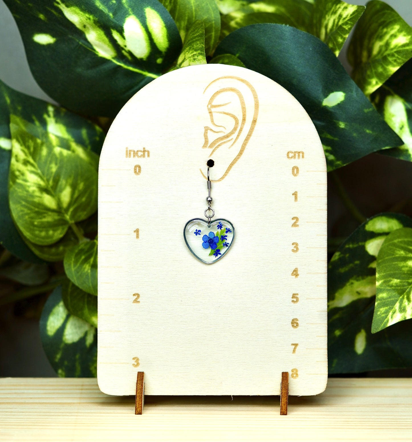 'Sweet Heart' Blue Flower Dangle Earring