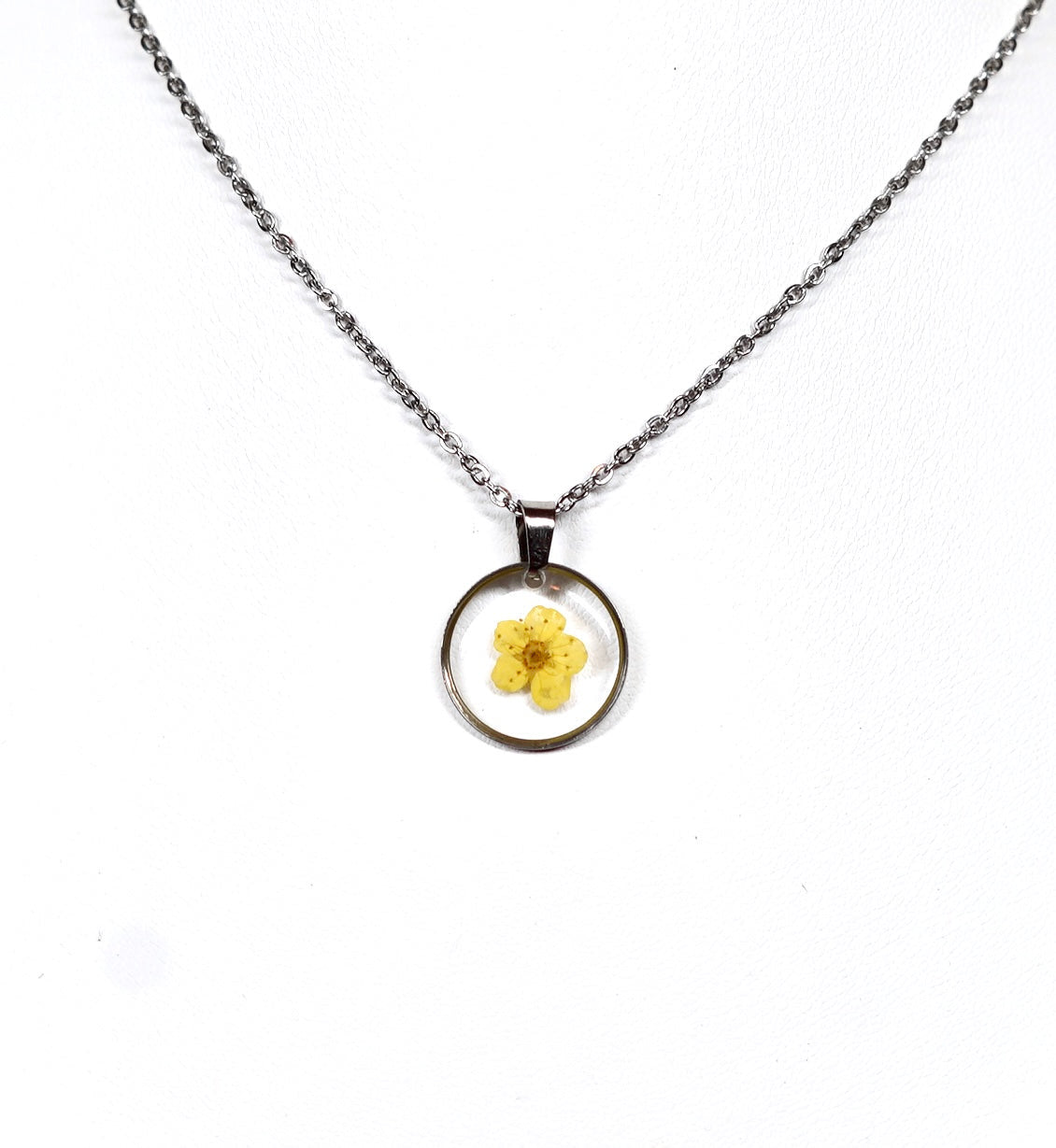 Yellow Dainty Single Flower Necklace - 3 Designs
