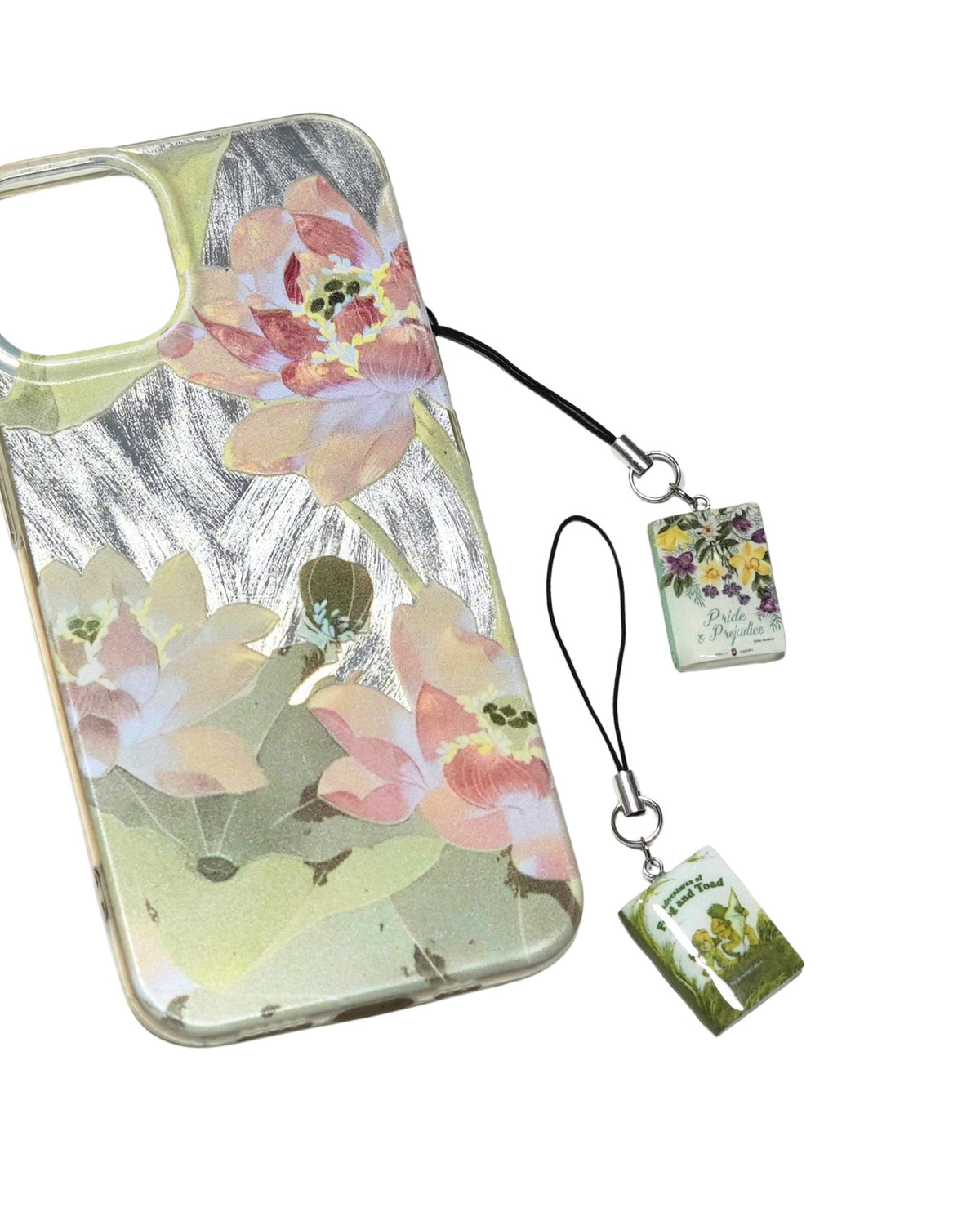 Miniature book phone charm example