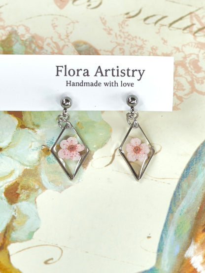 Diamond Dangle Stud Earrings - 10 Colors