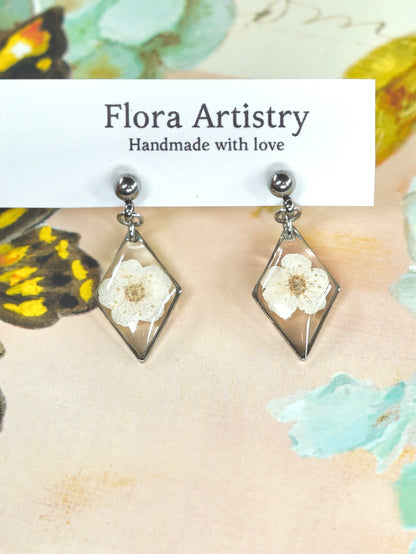 Diamond Dangle Stud Earrings - 10 Colors