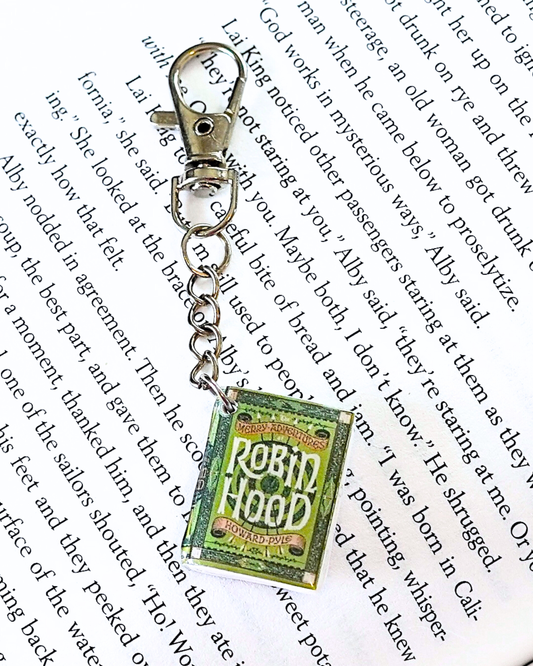Merry Adventures of Robin Hood miniature book keychain