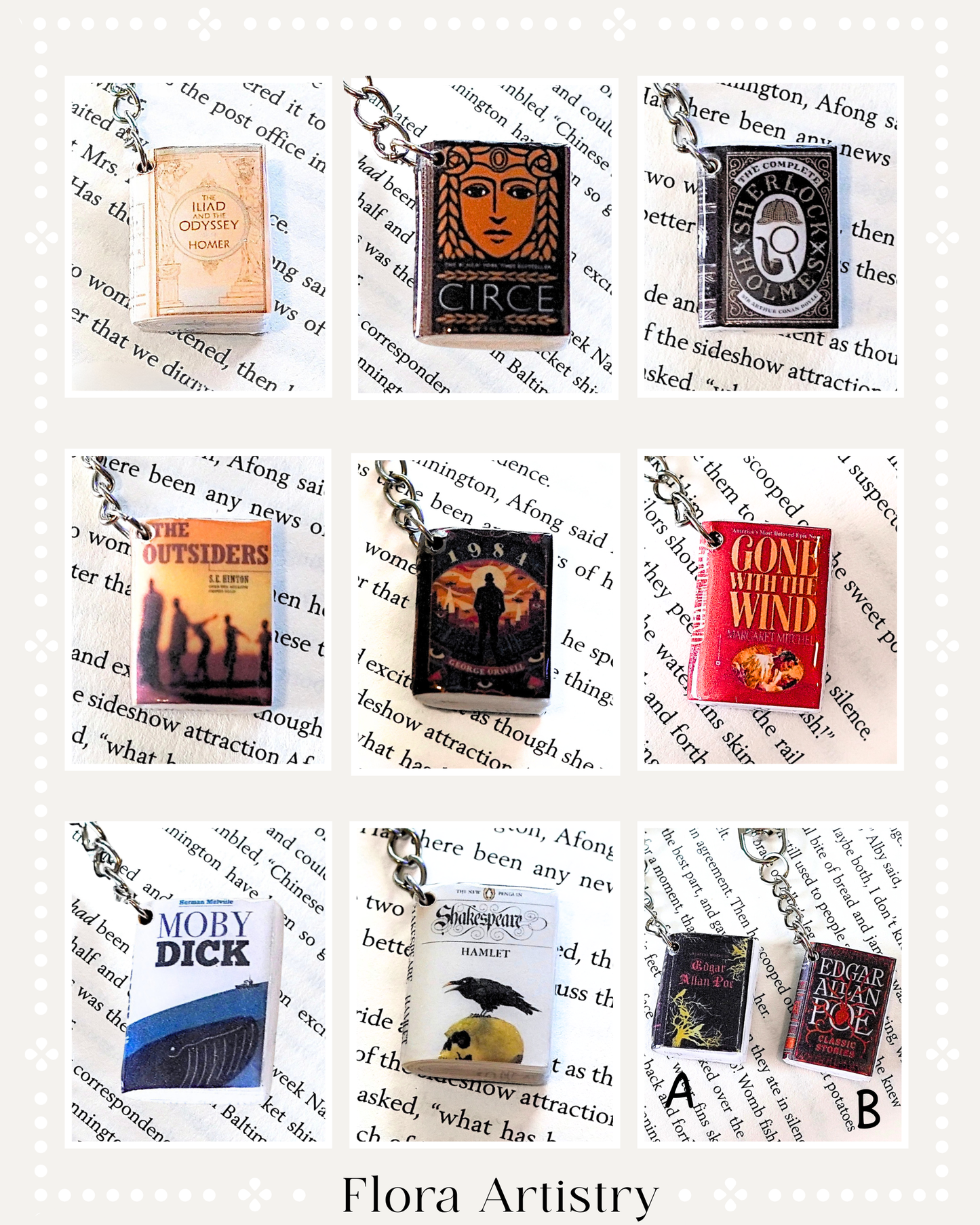 Classics & Literary Fiction Book Keychains