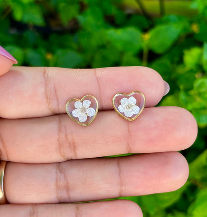 'Sweet Heart' Flower Studs - 10 Colors