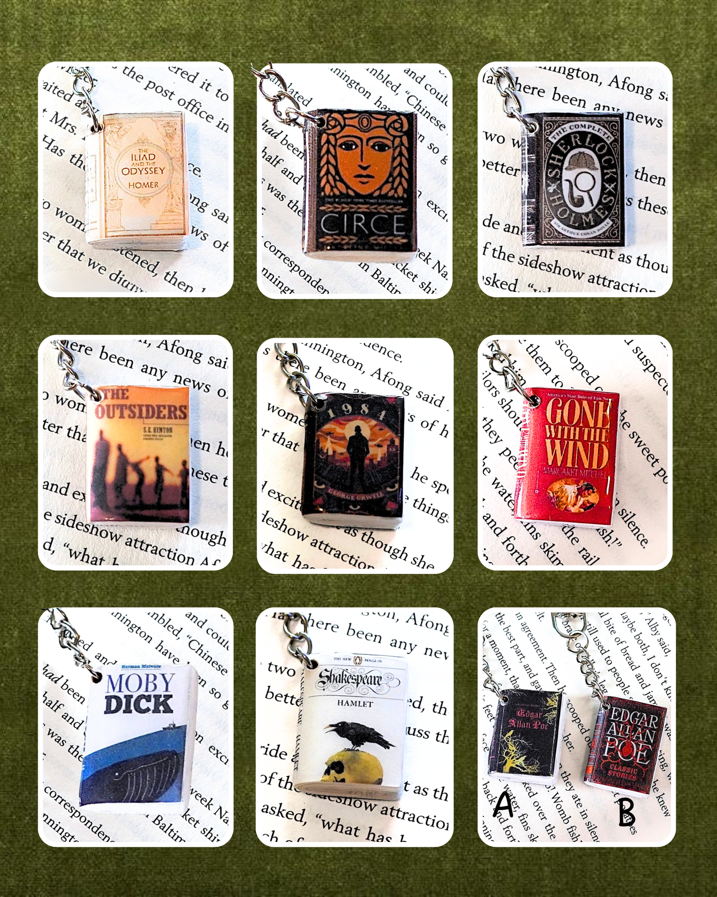 Classics & Literary Fiction Book Keychains