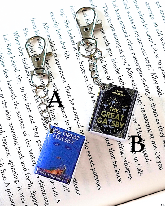The Great Gatsby miniature book keychain