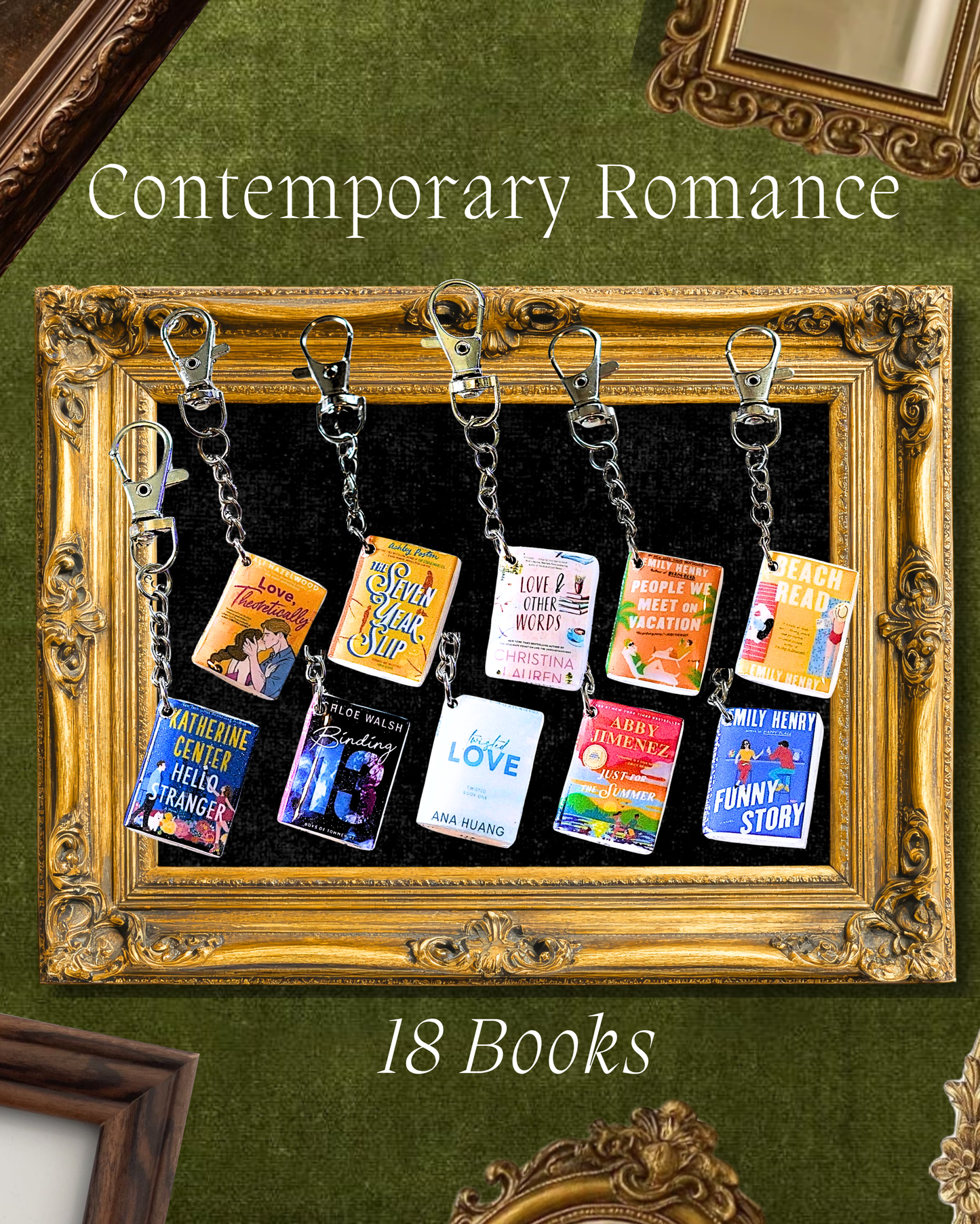 Contemporary Romance Book Keychains