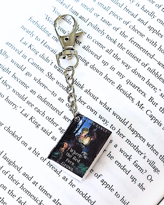 Where the Red Fern Grows miniature book keychain