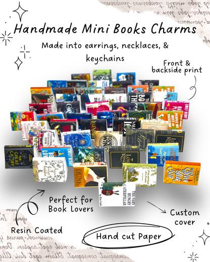 Custom Miniature Book Cover Earrings - Pick Your Own Cover