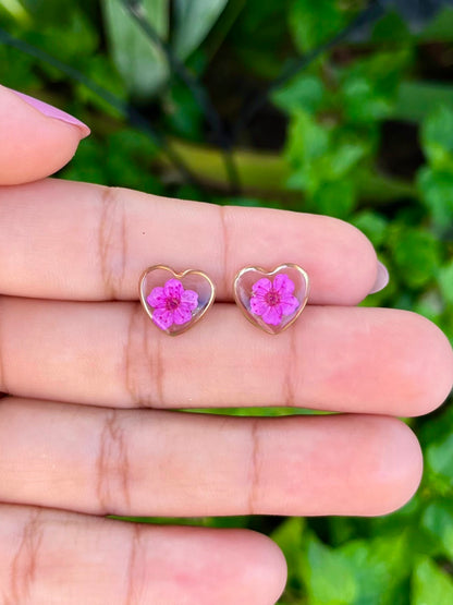 'Sweet Heart' Flower Studs - 10 Colors