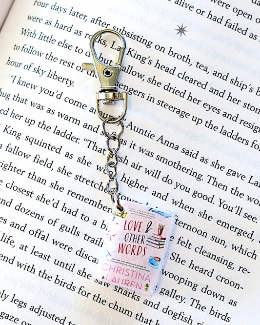 Love and Other Words miniature book keychain