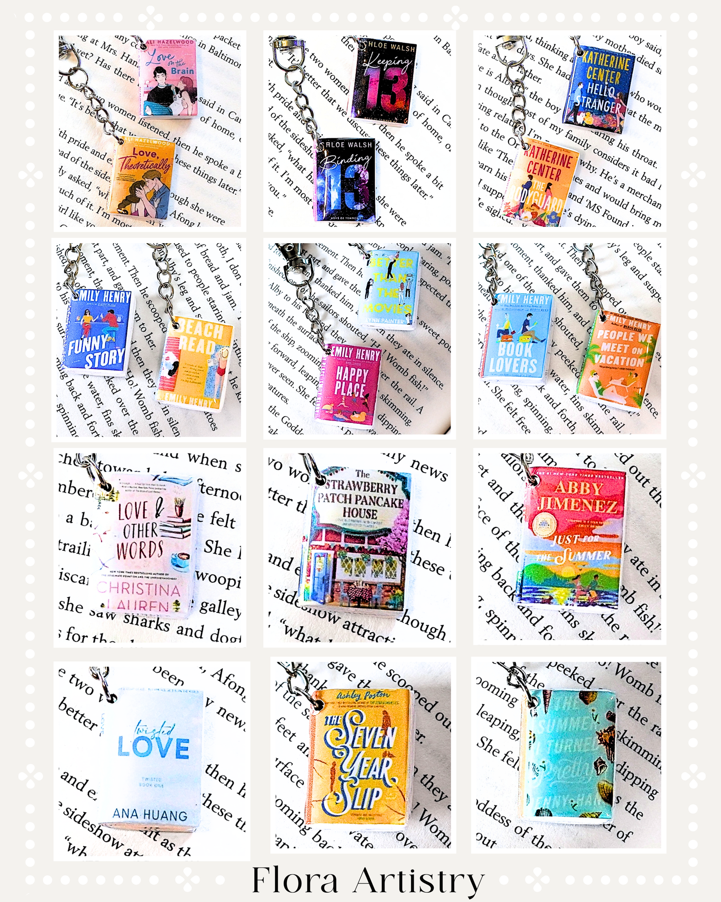 Contemporary Romance Book Keychains
