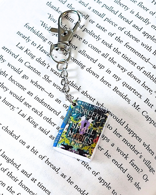 Sorcery and Small Magics miniature book keychain