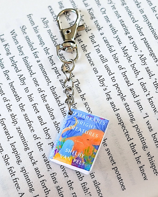 Remarkably Bright Creatures miniature book keychain