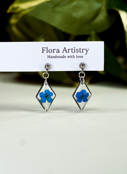 Diamond Dangle Stud Earrings - 10 Colors