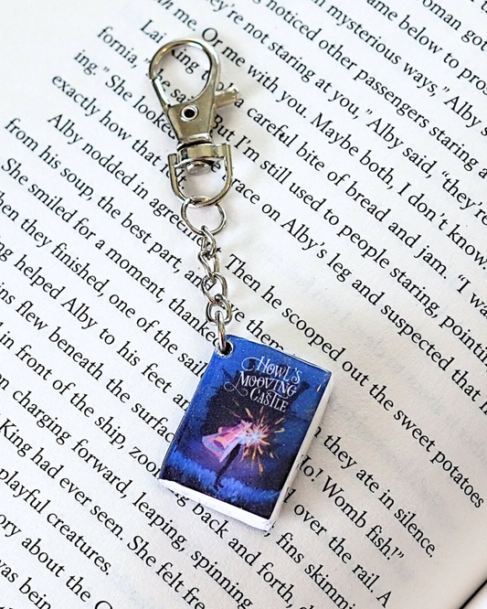 Howl's Moving Castle miniature book keychain