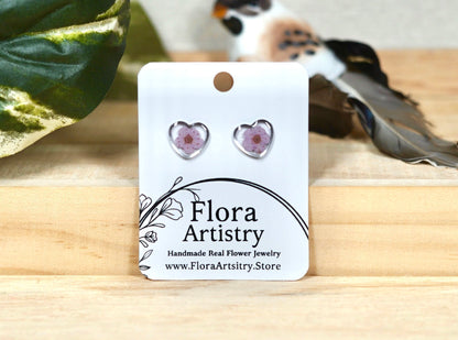 'Sweet Heart' Flower Studs - 10 Colors