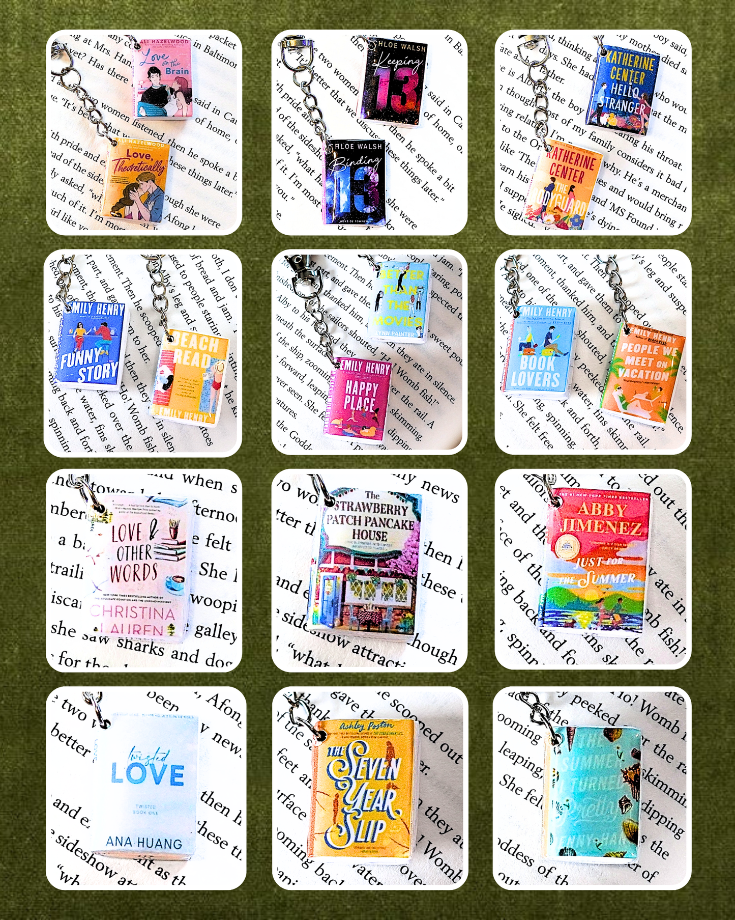 Contemporary Romance Book Keychains