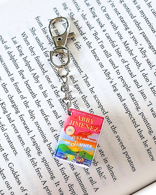 Just For the Summer miniature book keychain