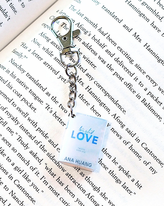 Twisted Love miniature book keychain