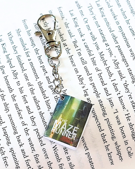 The Maze Runner miniature book keychain