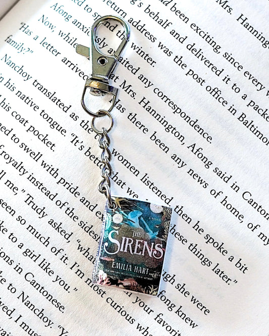 The Sirens miniature book keychain