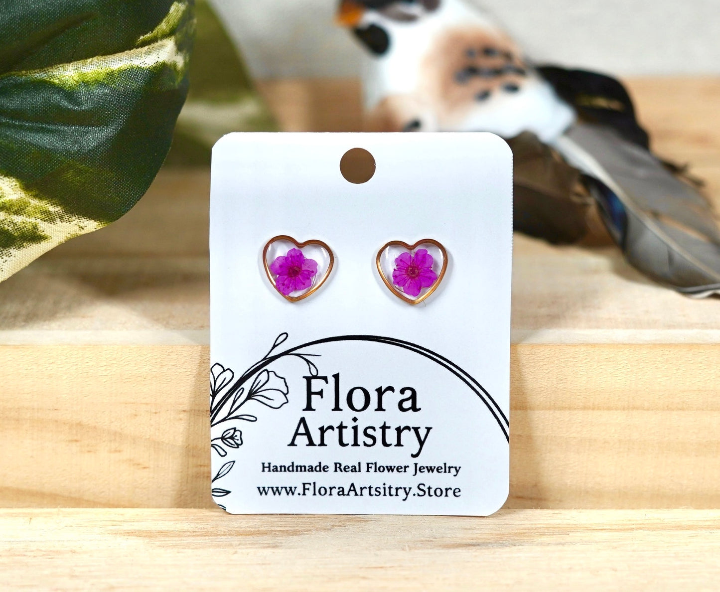 'Sweet Heart' Flower Studs - 10 Colors