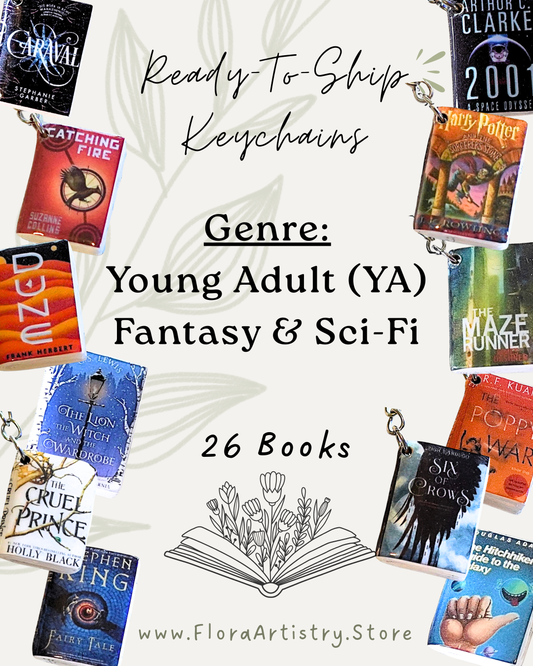 Young Adult (YA) Fantasy & Sci-Fi Book Keychains