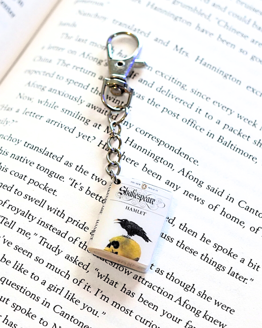 Hamlet miniature book keychain