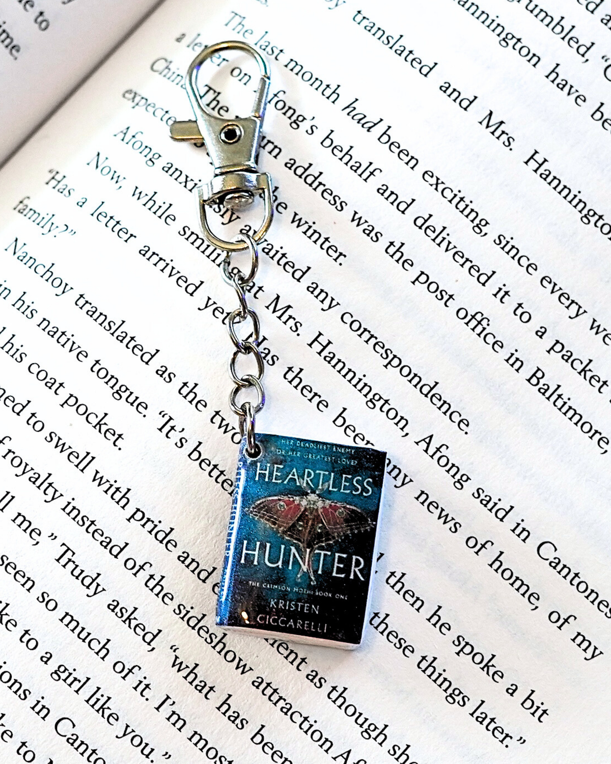 Heartless Hunter miniature book keychain