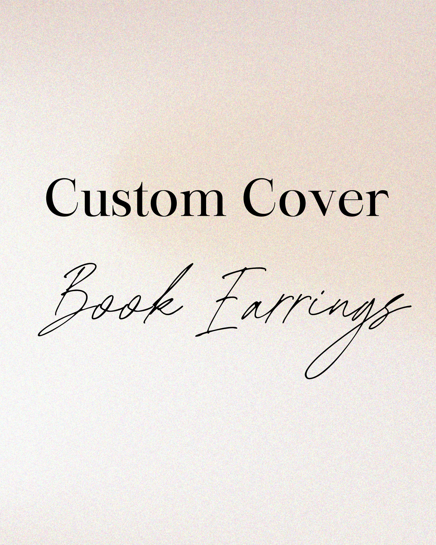 Custom Book Cover - Handmade Book Earrings