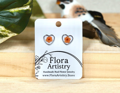 'Sweet Heart' Flower Studs - 10 Colors