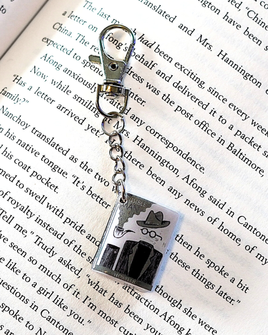 Invisible Man miniature book keychain