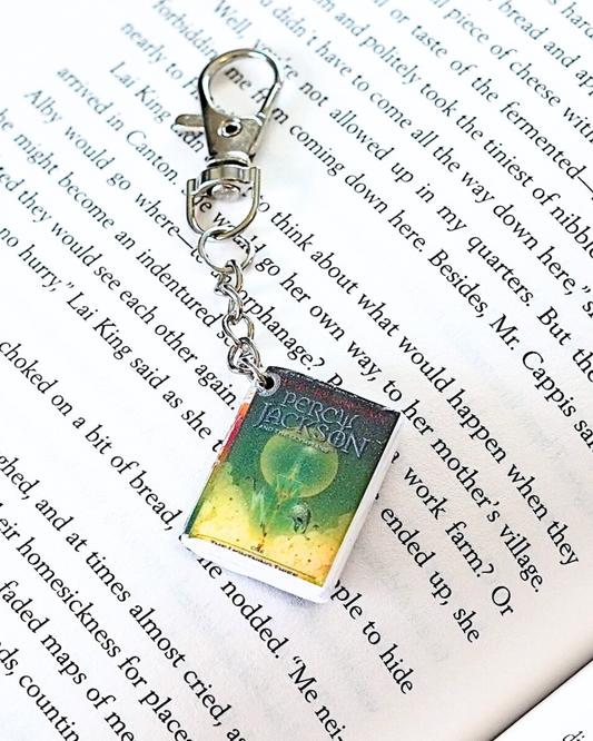 Percy Jackson and the Lightning Thief miniature book keychain