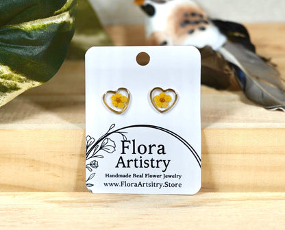 'Sweet Heart' Flower Studs - 10 Colors