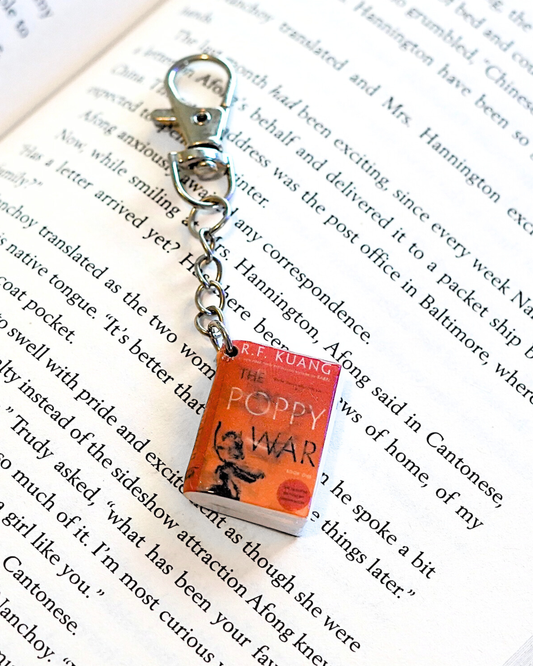 The Poppy War miniature book keychain