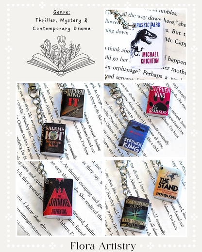 Thriller, Mystery & Contemporary Drama Book Keychains