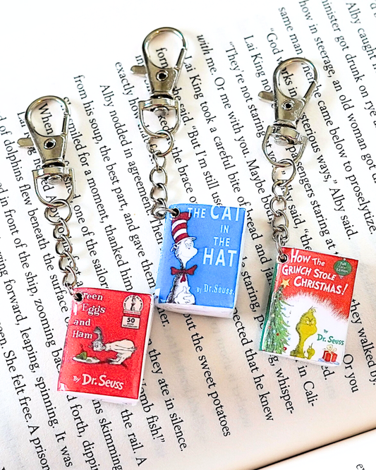 The Cat in the Hat miniature book keychain